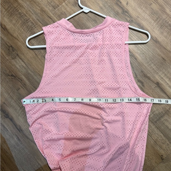 ZYIA Blush Pink Perforated Muscle Tee - Picture 6 of 6